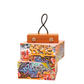Sac design en cuir caramel avec fermoirs dorés ornés