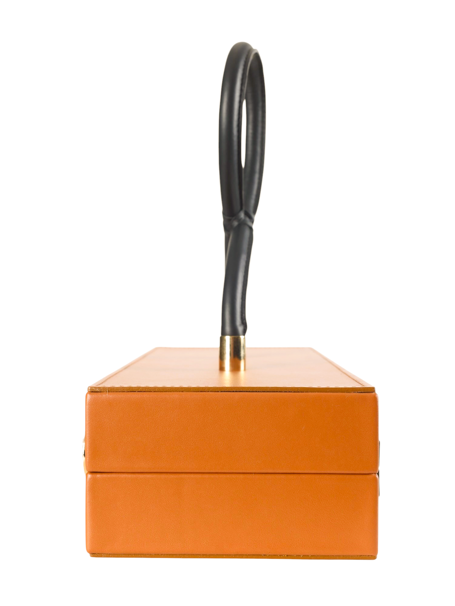 Sac structuré en cuir caramel au style intemporel et sophistiqué